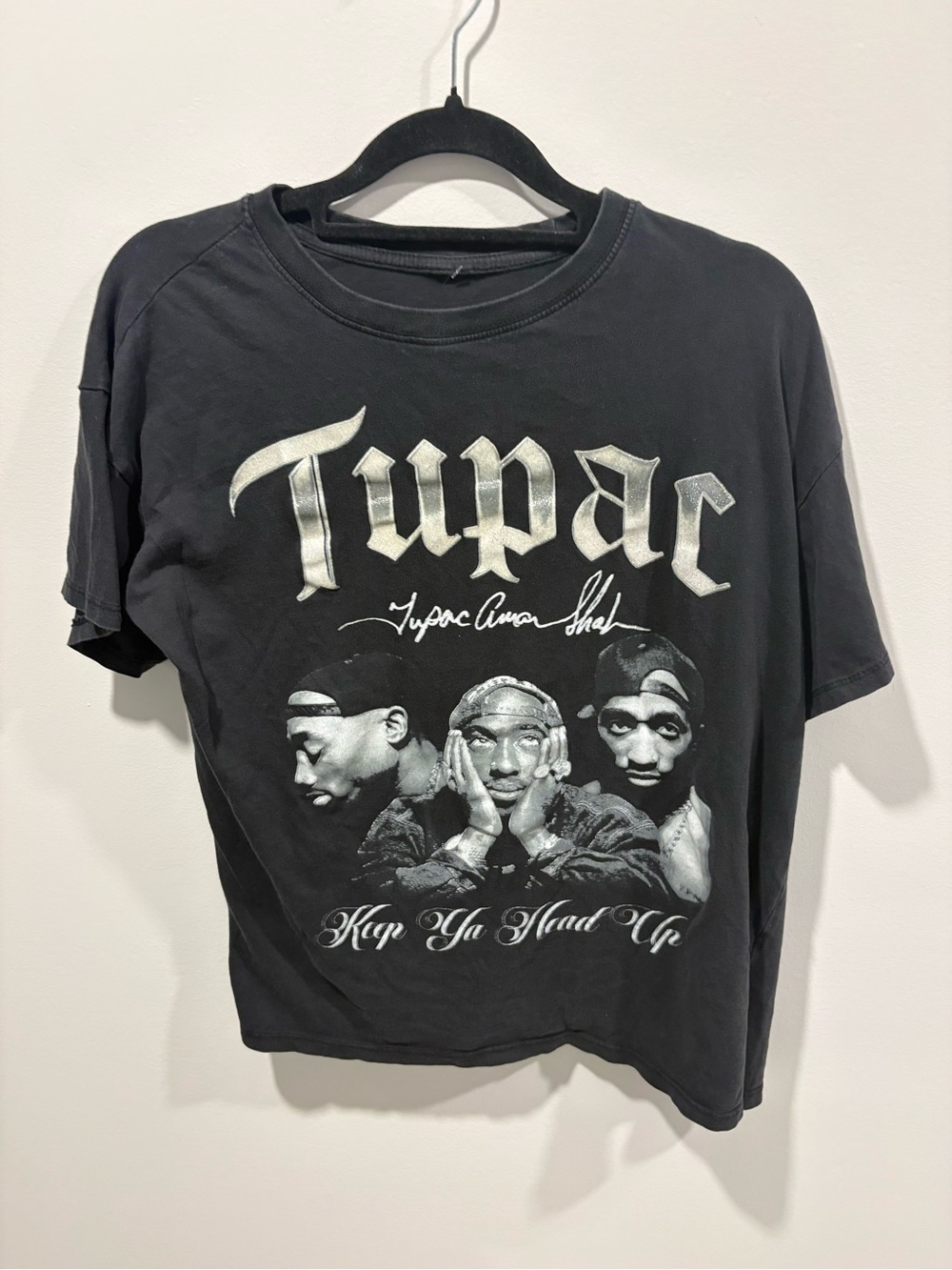 Tupac Graphic Short Sleeve Tee - Black
